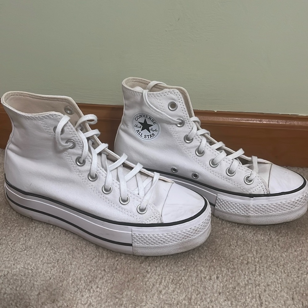 Converse high top platform sneakers